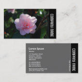Carte De Visite Bande latérale - Camellia rose (Devant / Derrière)