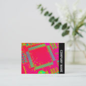 Carte De Visite Bande latérale - Circuitrie Abstraite colorée (Debout devant)