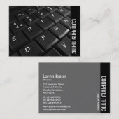 Carte De Visite Bande latérale - Clavier Carnet (Devant / Derrière)