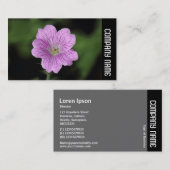 Carte De Visite Bande latérale - Geranium Endressii (Devant / Derrière)
