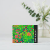 Carte De Visite Bande latérale - Lit de fleurs psychédélique (Debout devant)