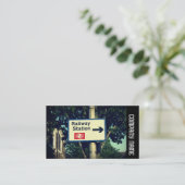 Carte De Visite Bande latérale - Panneau de station (Debout devant)