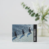 Carte De Visite Bande latérale - trois cormorans (Debout devant)