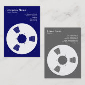 Carte De Visite Bande - Marine profonde (Devant / Derrière)