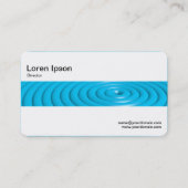 Carte De Visite Bande médiane - Bagues concentrées - Bleu (Dos)