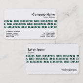 Carte De Visite Bande médiane - Boire moi (Devant / Derrière)