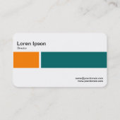Carte De Visite Bande médiane - Deux tons 02 - Orange et vert (Dos)