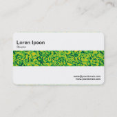 Carte De Visite Bande médiane - Impression verte (Dos)