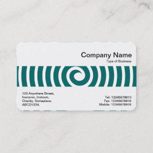 Carte De Visite Bande médiane - Spirale - Moss Green
