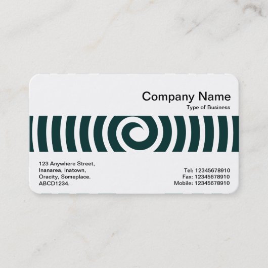 Carte De Visite Bande médiane - Spirale - Vert foncé (Devant)