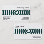 Carte De Visite Bande médiane - Spirale - Vert foncé (Devant / Derrière)