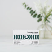 Carte De Visite Bande médiane - Spirale - Vert foncé (Debout devant)