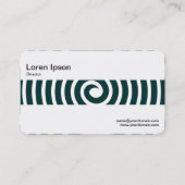 Carte De Visite Bande médiane - Spirale - Vert foncé (Dos)