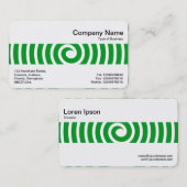 Carte De Visite Bande médiane - Spirale - Vert herbe (Devant / Derrière)