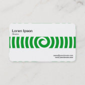 Carte De Visite Bande médiane - Spirale - Vert herbe (Dos)