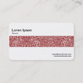 Carte De Visite Bande médiane - Spirales Abstraites - Rouge rubis (Dos)