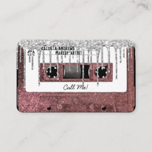 Carte De Visite Bande Mixtape de la Parties scintillant Rose Gold