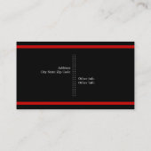 Carte De Visite Bande moderne construction noir, rouge, gris (Dos)