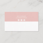 Carte De Visite BANDE MODERNE LIBRE simple rose rose pâle (Dos)