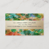 Carte De Visite Bande moderne professionnelle, Aquarelle (Dos)