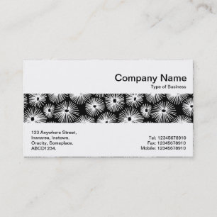 Carte De Visite Bande moyenne - 101115 - Blanc sur noir