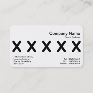 Carte De Visite Bande moyenne - Cinq X