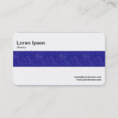 Carte De Visite Bande moyenne - Denim bleu (Dos)