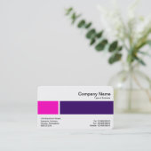 Carte De Visite Bande moyenne - Deux tons 02 - Rose et Dp violet (Debout devant)