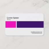 Carte De Visite Bande moyenne - Deux tons 02 - Rose et Dp violet (Dos)