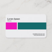 Carte De Visite Bande Moyenne - Deux Tons 02 - Rose Et Moss Vert (Dos)