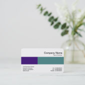 Carte De Visite Bande moyenne - Deux tons - Bleu et Vert (Debout devant)