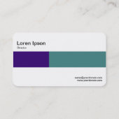 Carte De Visite Bande moyenne - Deux tons - Bleu et Vert (Dos)