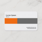 Carte De Visite Bande moyenne - Deux tons - orange et gris (Dos)