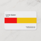 Carte De Visite Bande moyenne - Deux tons - Rouge et orange (Dos)