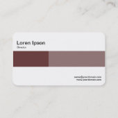 Carte De Visite Bande moyenne - Deux tons - Tons Brown (Dos)