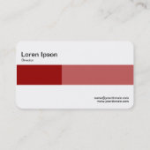 Carte De Visite Bande moyenne - Deux tons - Tons rouge brique (Dos)