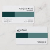 Carte De Visite Bande moyenne - Deux tons - Tons verts (Devant / Derrière)