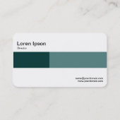 Carte De Visite Bande moyenne - Deux tons - Tons verts (Dos)
