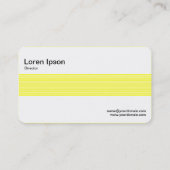 Carte De Visite Bande moyenne - Lignes - Jaune (Dos)
