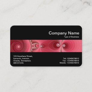 Carte De Visite Bande moyenne (Noir) - Fractale 03