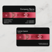 Carte De Visite Bande moyenne (Noir) - Fractale 03 (Devant / Derrière)