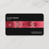 Carte De Visite Bande moyenne (Noir) - Fractale 03 (Dos)