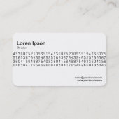 Carte De Visite Bande moyenne - Nombre aléatoire (Dos)