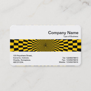 Carte De Visite Bande moyenne - Op Art Ambre et noir