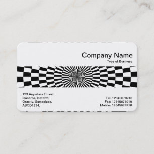 Carte De Visite Bande moyenne - Op Art noir et blanc