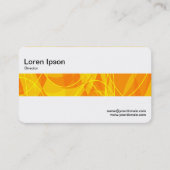 Carte De Visite Bande moyenne - Orange Abstrait (Dos)