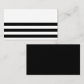 Carte De Visite Bande noire et blanche (Devant / Derrière)