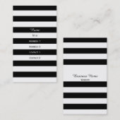 Carte De Visite Bande noire et blanche (Devant / Derrière)