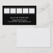 Carte De Visite Bande noire et blanche de film (Devant / Derrière)