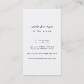 Carte De Visite Bande noire et blanche moderne (Dos)